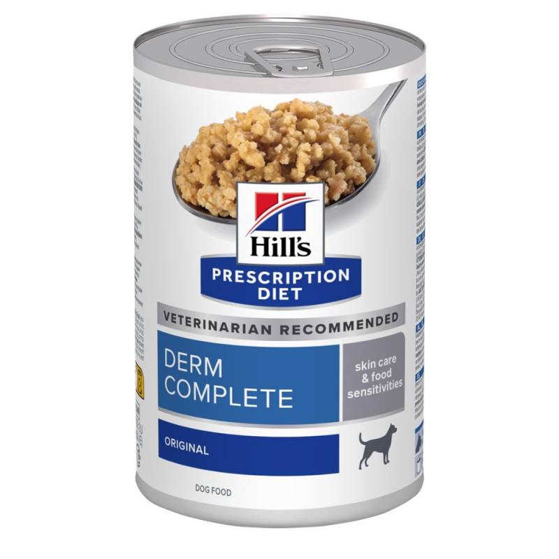 24 + 12 gratis! 36 x 354 g / 360 g / 370 g Hill's Prescription Diet - Derm Complete 3 x (12 x 370 g) von Hill's Prescription Diet
