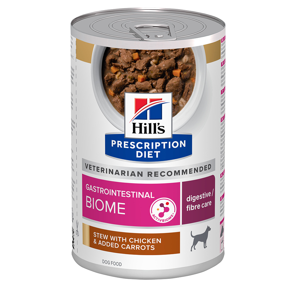 24 + 12 gratis! 36 x 354 g / 360 g / 370 g Hill's Prescription Diet - Gastrointestinal Biome Ragout mit Huhn 3 x (12 x 354 g) von Hill's Prescription Diet