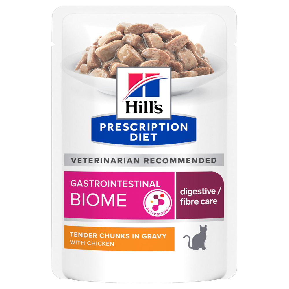 24 + 12 gratis! 36 x 85 g Hill’s Prescription Diet - Gastrointestinal Biome mit Huhn von Hill's Prescription Diet