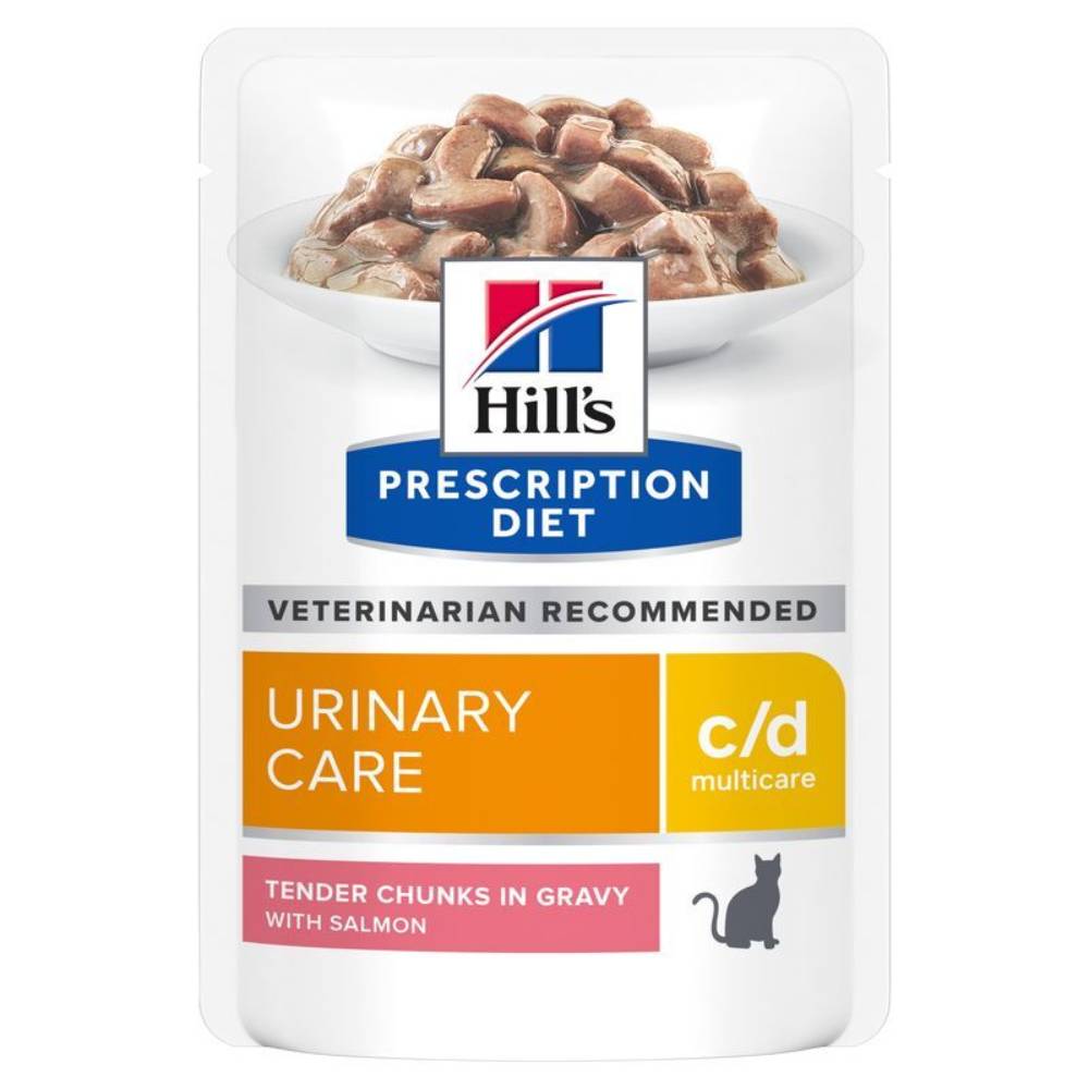24 + 12 gratis! 36 x 85 g Hill’s Prescription Diet Nassfutter - c/d Multicare Urinary Care mit Lachs von Hill's Prescription Diet