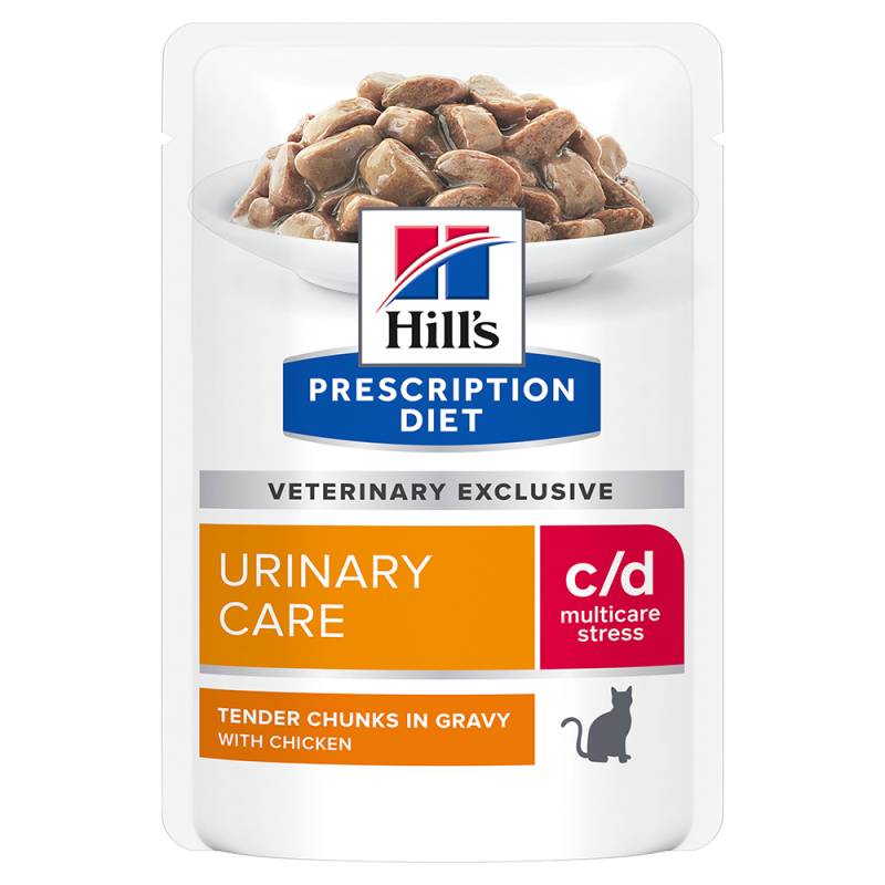 24 + 12 gratis! 36 x 85 g Hill’s Prescription Diet -  c/d Multicare Stress Urinary Care mit Huhn von Hill's Prescription Diet