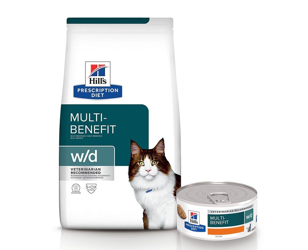 3 kg Hill's Prescription Diet Multi-Benefit + 6 x 156 g passendes Nassfutter gratis! - w/d mit Huhn von Hill's Prescription Diet