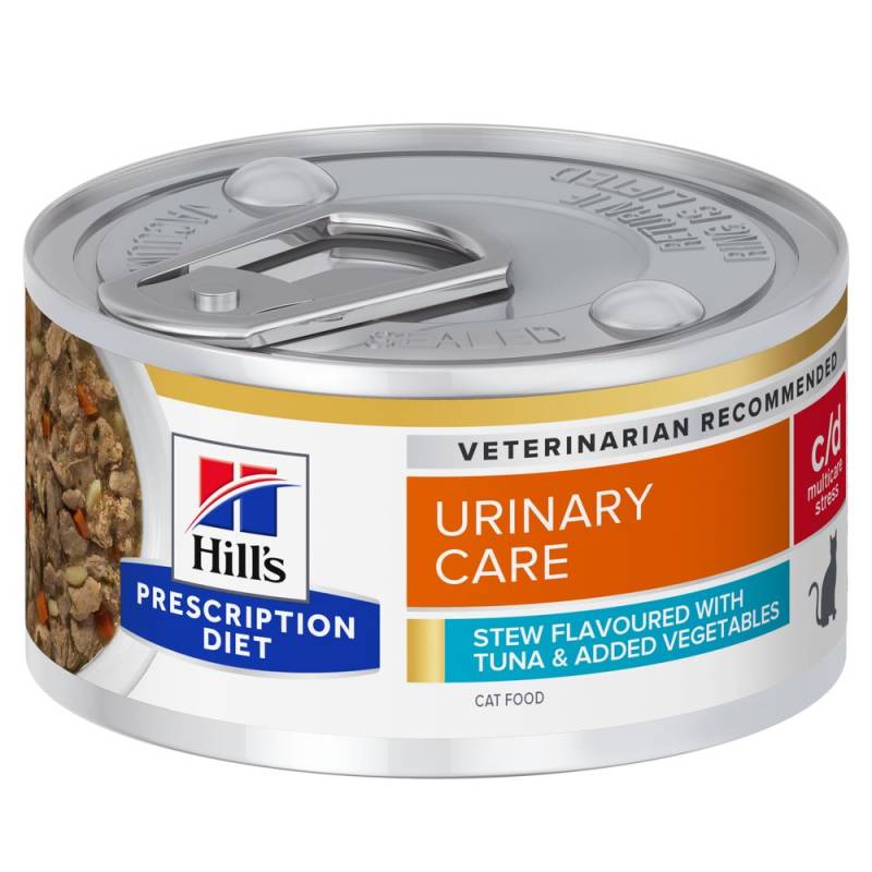 48 + 24 gratis! 72 x 82 g Hill’s Prescription Diet Nassfutter - c/d Multicare Stress Ragout mit Thunfisch & Gemüse von Hill's Prescription Diet