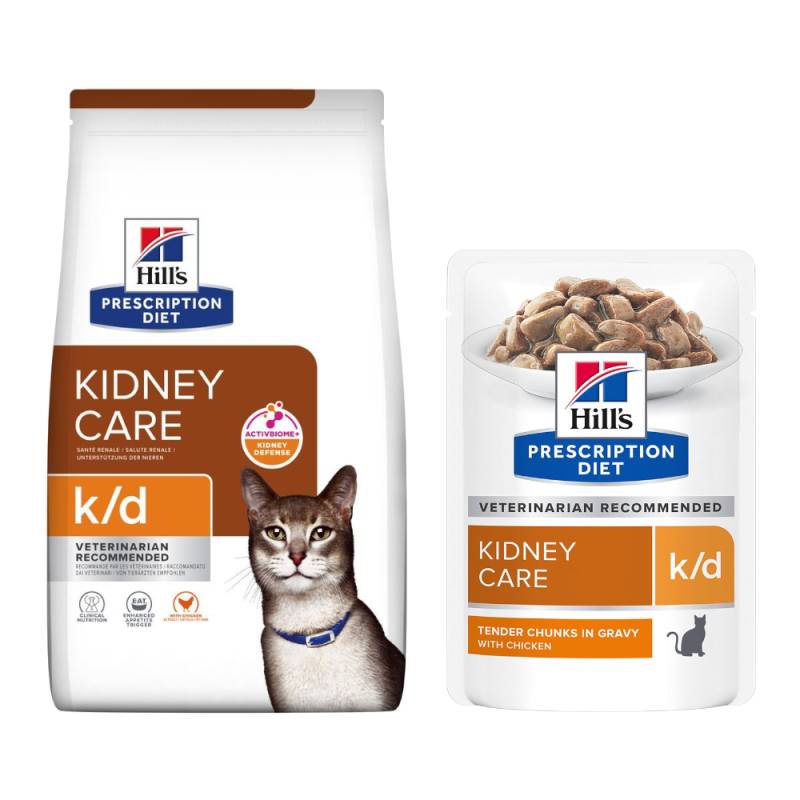 8 kg Hill's Prescription Diet + 12 x 85 g passendes Nassfutter gratis!  - k/d Kidney Care mit Huhn von Hill's Prescription Diet