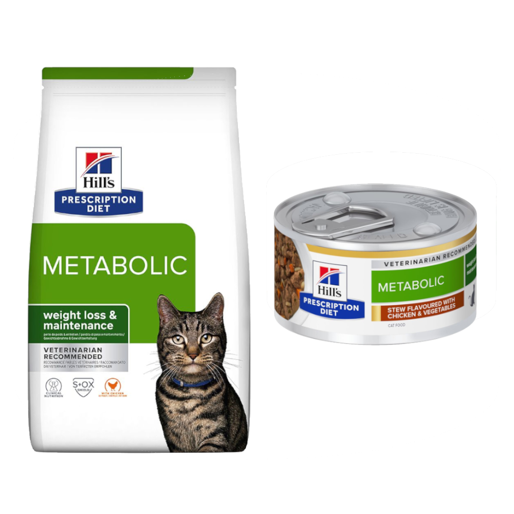 8 kg Hill's Prescription Diet Trockenfutter + 6 x 82 g passendes Nassfutter gratis! - Metabolic Gewichtsmanagement mit Huhn + 6 x 82 g Ragout mit Huhn 8 kg Hill's Prescription Diet Trockenfutter + 6 x 82 g passendes Nassfutter gratis! - Metabolic Gewichtsmanagement mit Huhn + 6 x 82 g Ragout mit Huhn von Hill's Prescription Diet