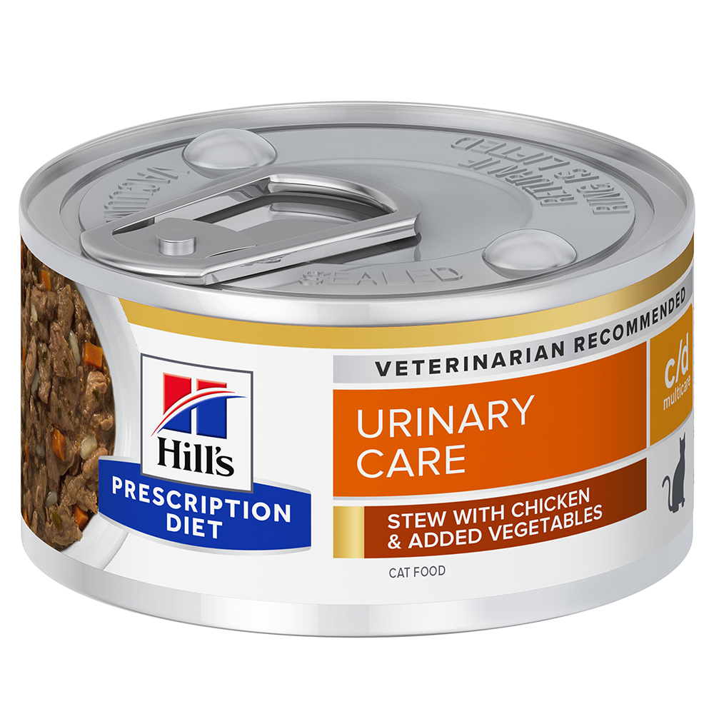 Hill’s Prescription Diet c/d Urinary Care mit Huhn & Gemüse - 12 x 82 g von Hill's Prescription Diet