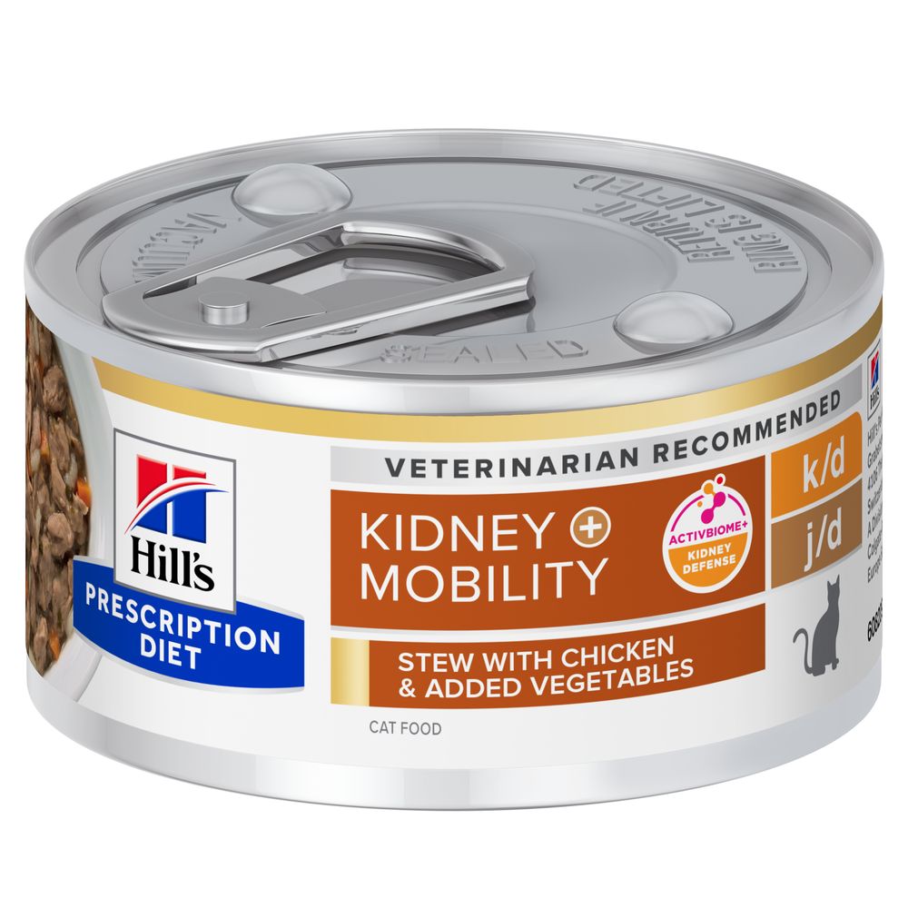 Hill's Prescription Diet k/d + Mobility Ragout mit Huhn und zugefügtem Gemüse - Sparpaket: 48 x 82 g von Hill's Prescription Diet