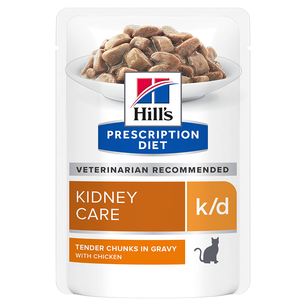 Hill’s Prescription Diet k/d Kidney Care mit Huhn - Sparpaket: 48 x 85 g von Hill's Prescription Diet