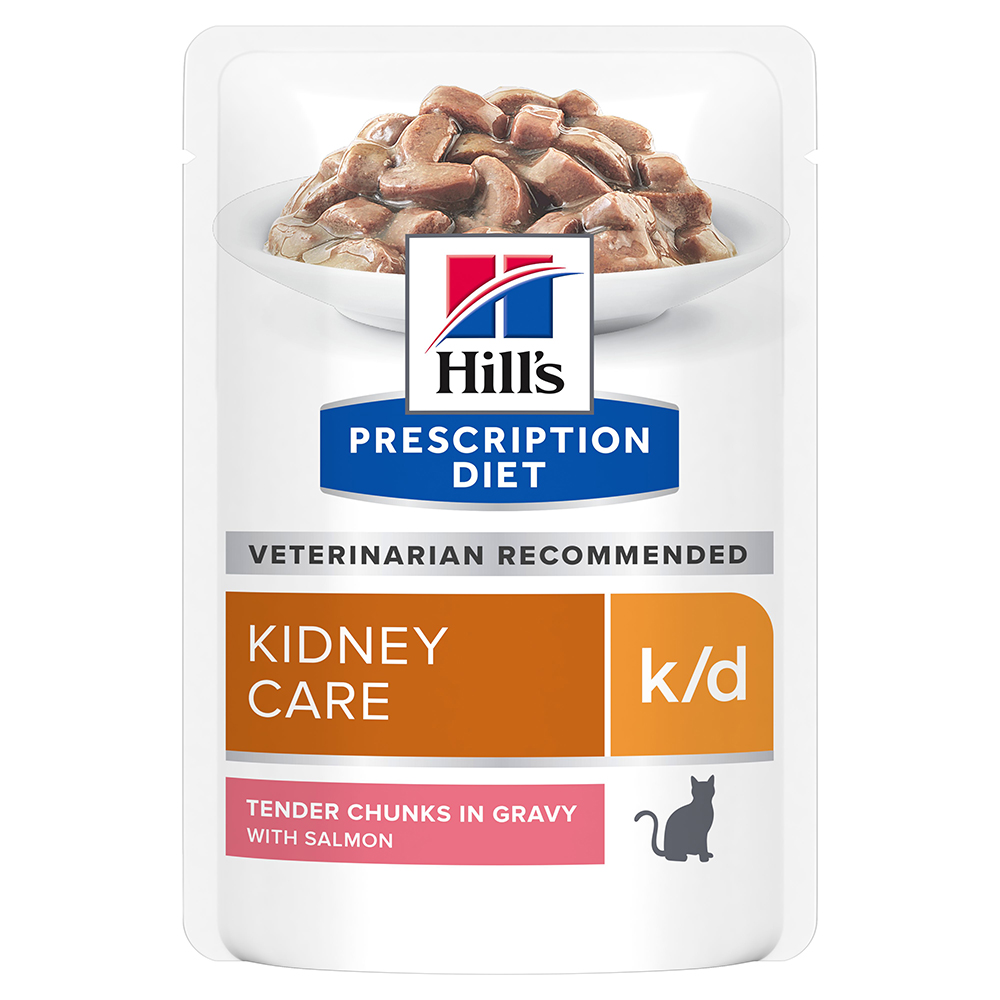 Hill’s Prescription Diet k/d Kidney Care mit Lachs - Sparpaket: 24 x 85 g von Hill's Prescription Diet