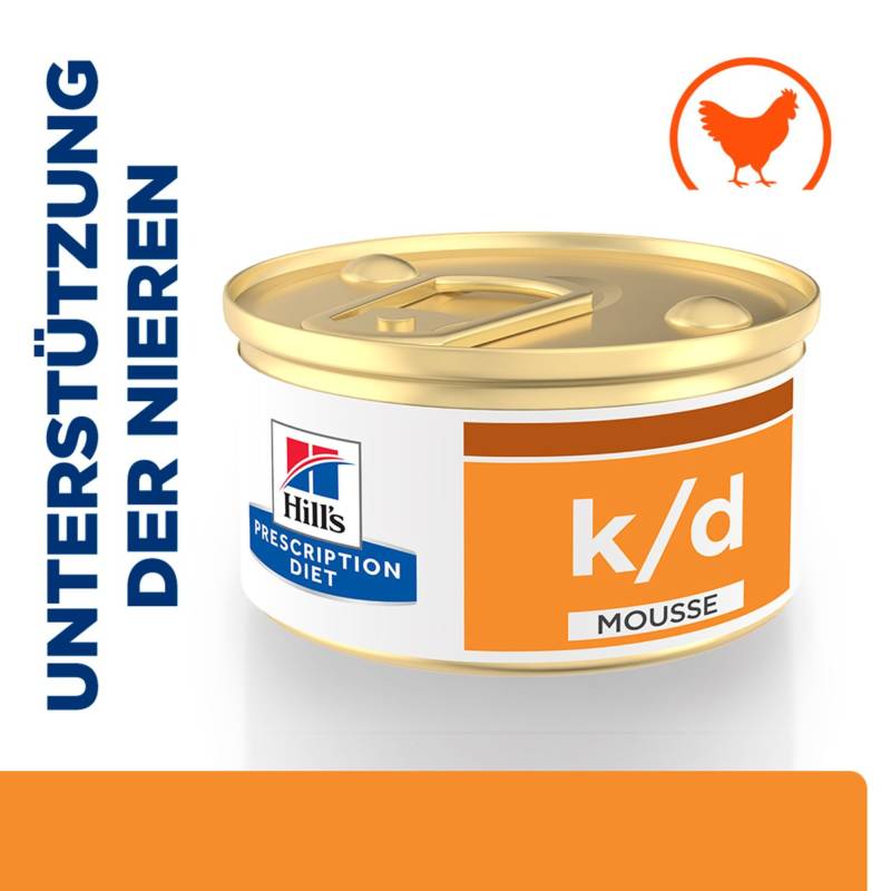 Hill's Prescription Diet k/d Mousse - Sparpaket: Huhn (48 x 85 g) von Hill's Prescription Diet
