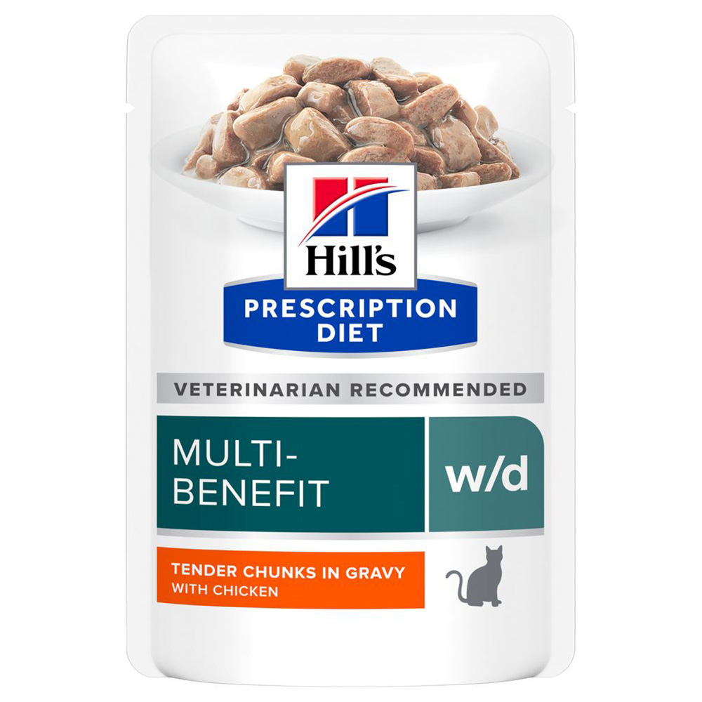 Hill's Prescription Diet w/d mit Huhn - 12 x 85 g von Hill's Prescription Diet