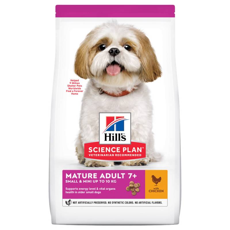 1 kg gratis! 6 kg Hill's Science Plan  - Mature Adult 7+ Small & Mini mit Huhn von Hill's Science Plan