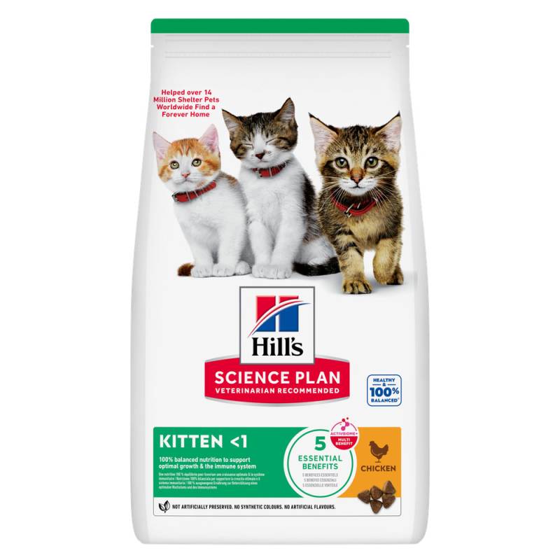 2 + 1 gratis! 3 x 1,5 kg / 2,5 kg Hill's Science Plan - Kitten Huhn (3 x 1,5 kg) von Hill's Science Plan