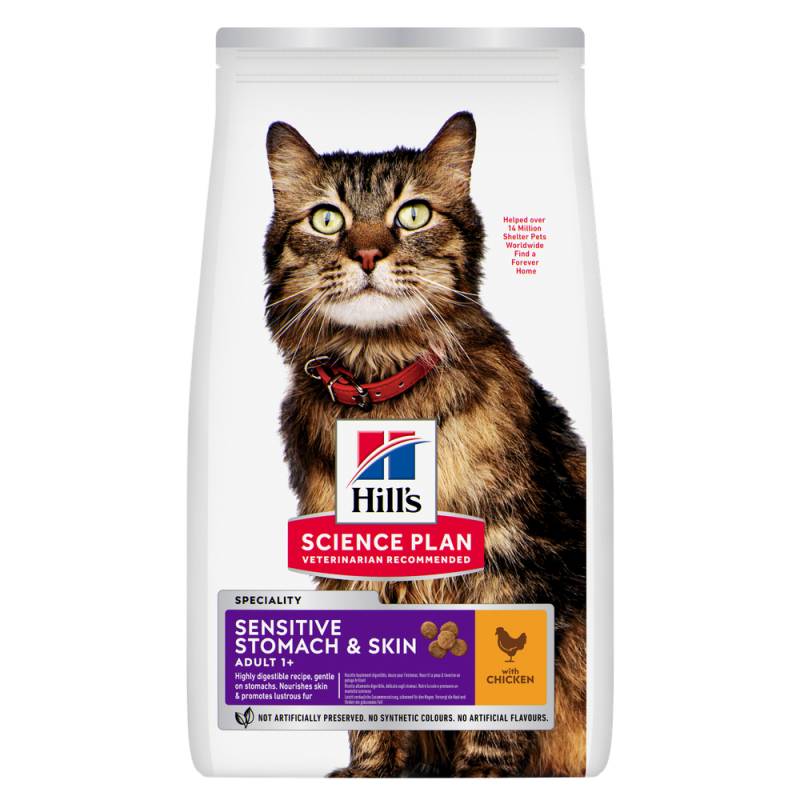 2 + 1 gratis! 3 x 1,5 kg / 2,5 kg Hill's Science Plan - Sensitive Stomach & Skin Adult 1+ Huhn (3 x 1,5 kg) von Hill's Science Plan