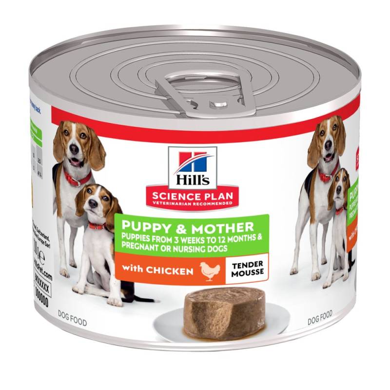 9 + 3 gratis! 12 x 200 g Hill's Science Plan Mousse - Puppy & Mother Tender Huhn von Hill's Science Plan
