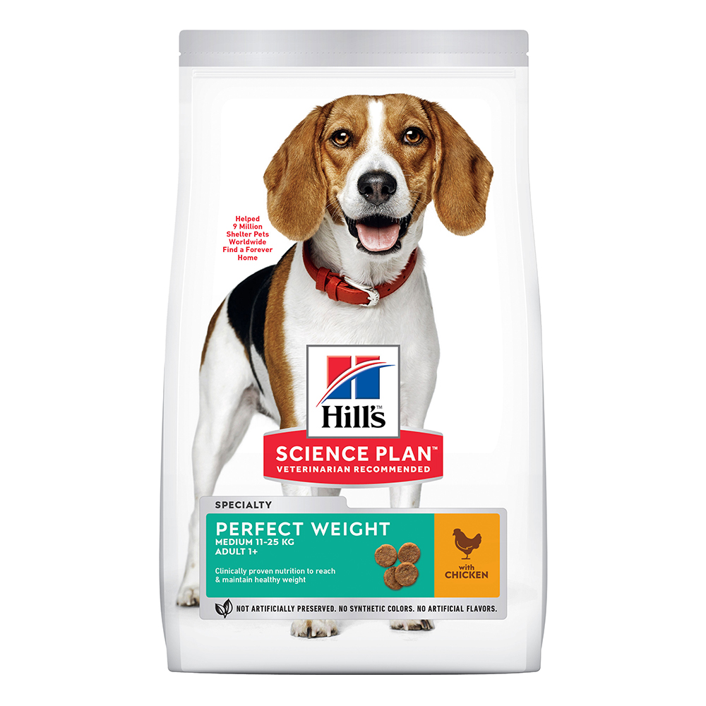 Hill's Science Plan Adult 1+ Perfect Weight Medium mit Huhn - 12 kg von Hill's Science Plan