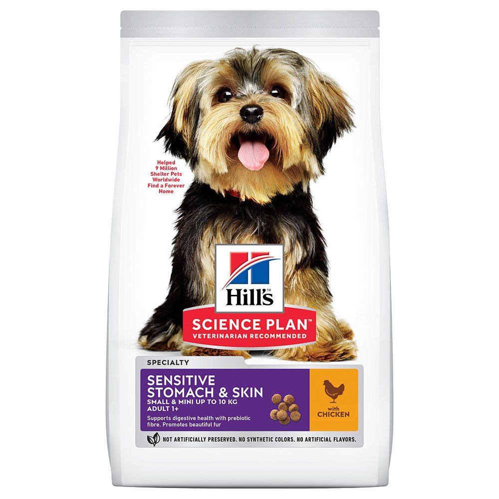 Hill's Science Plan Adult 1+ Sensitive Stomach & Skin Small & Mini mit Huhn - Sparpaket: 2 x 6 kg von Hill's Science Plan