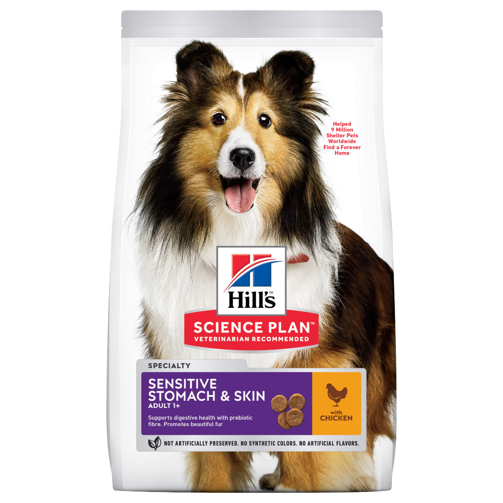 Hill's Science Plan Adult 1 + Sensitive Stomach & Skin Medium mit Huhn - 14 kg von Hill's Science Plan