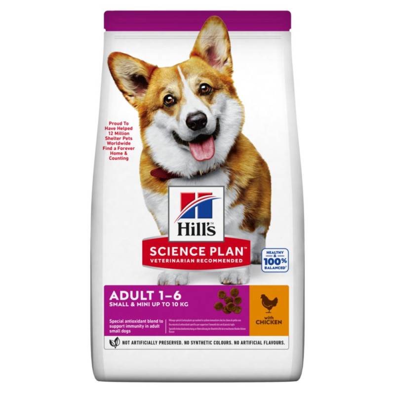 Hill's Science Plan Adult 1-6 Small & Mini mit Huhn - Sparpaket: 2 x 6 kg von Hill's Science Plan