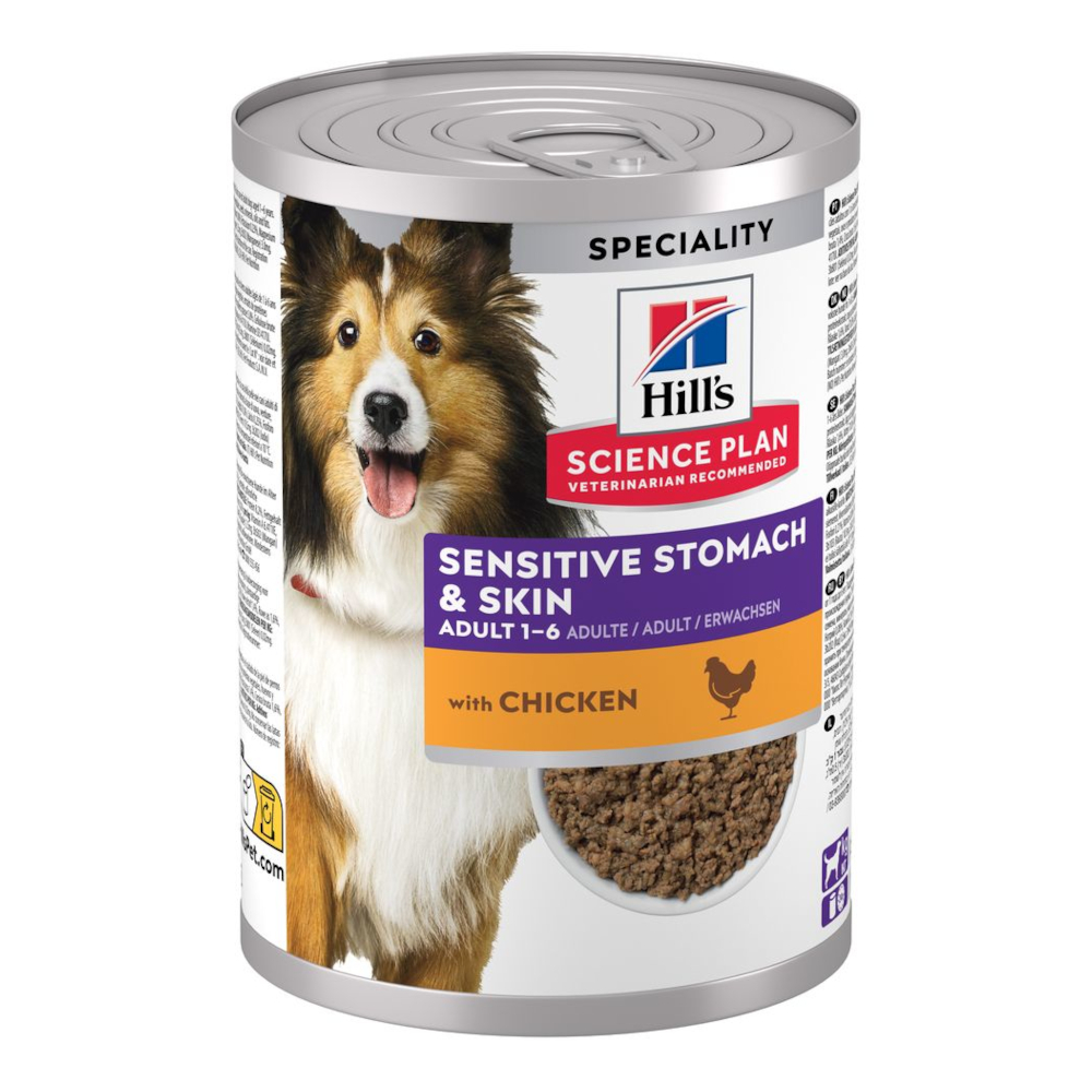 Hill's Science Plan Adult Dog Sensitive Stomach & Skin - Huhn (48 x 370 g) von Hill's Science Plan
