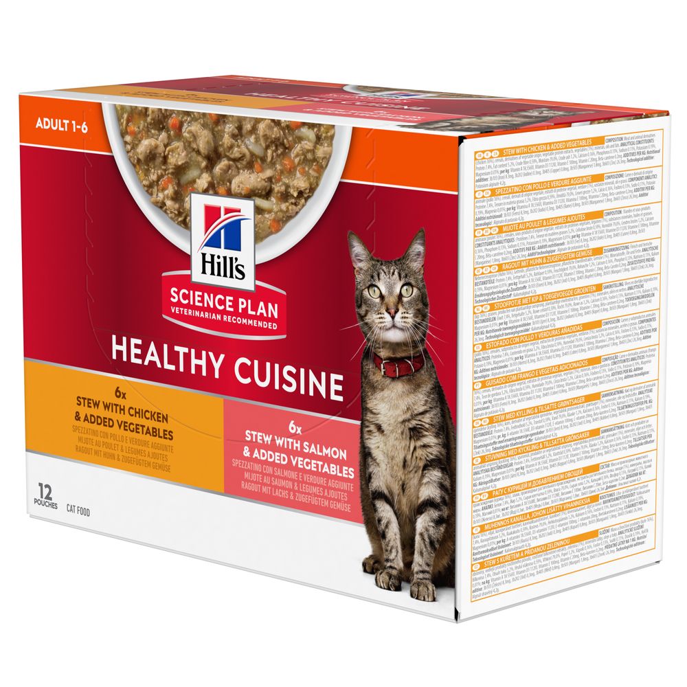 Hill's Science Plan Adult Healthy Cuisine mit Huhn & Lachs - 12 x 80 g von Hill's Science Plan