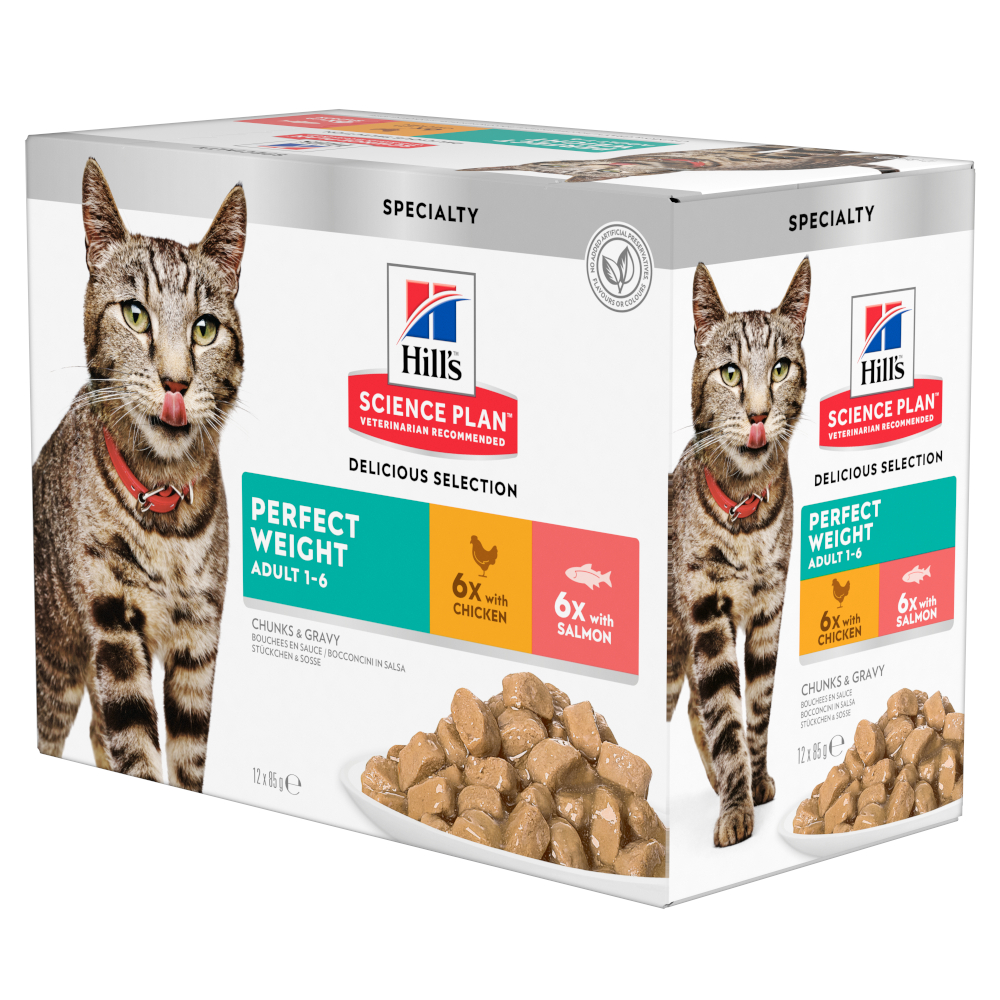 Hill's Science Plan Adult Perfect Weight Huhn & Lachs - Sparpaket: Huhn und Lachs (24 x 85 g) Hill's Science Plan Adult Perfect Weight Huhn & Lachs - Sparpaket: Huhn und Lachs (24 x 85 g) von Hill's Science Plan