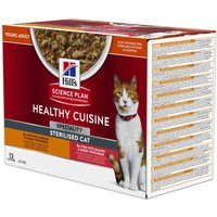 Hill's Science Plan Healthy Cuisine Adult Sterilised mit Huhn & Lachs - 12 x 80 g von Hill's Science Plan