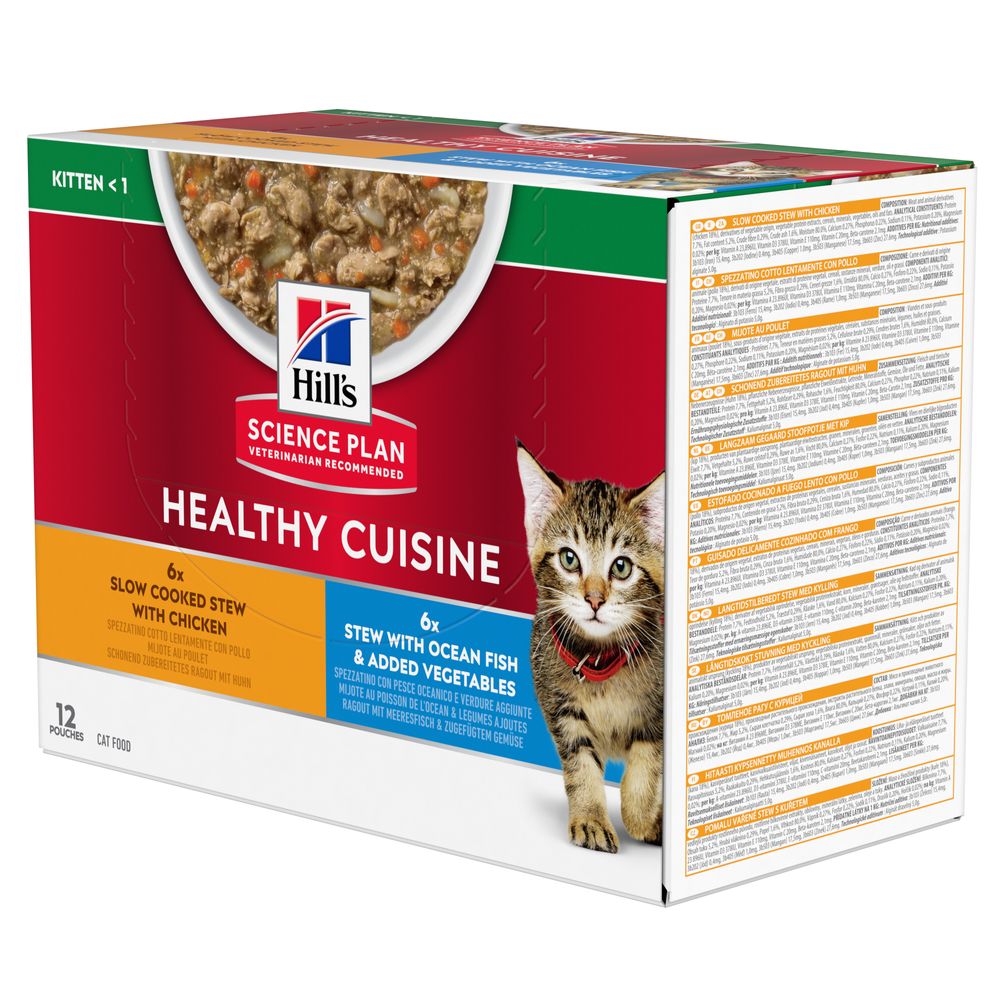 Hill's Science Plan Kitten Healthy Cuisine mit Huhn & Seefisch - 12 x 80 g von Hill's Science Plan