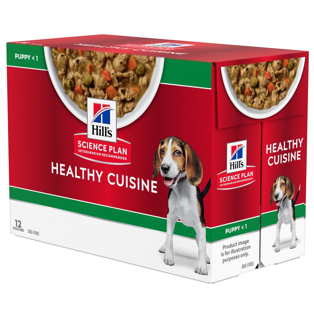 Hill’s Science Plan Puppy Medium & Large Healthy Cuisine mit Huhn - Sparpaket: 48 x 90 g von Hill's Science Plan