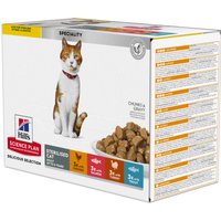 Hill's Science Plan Adult Sterilised 12 x 85 g - Mix (Huhn, Lachs, Truthahn, Forelle) von Hill's Science Plan