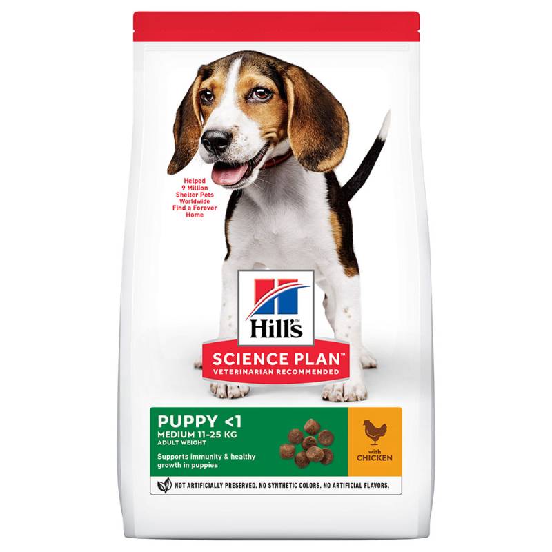 Sparpaket Hill's Science Plan 2 x Großgebinde - Puppy Medium Chicken (2 x 14 kg) von Hill's Science Plan