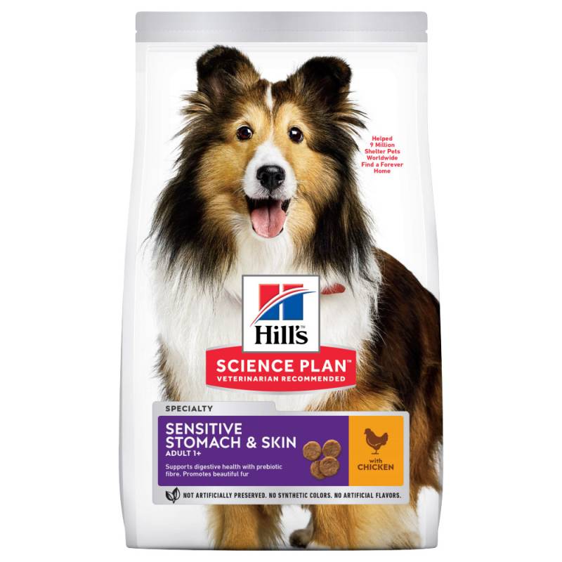 Sparpaket Hill's Science Plan 2 x Großgebinde - Sensitive Stomach & Skin Medium Chicken (2 x 14 kg) von Hill's Science Plan