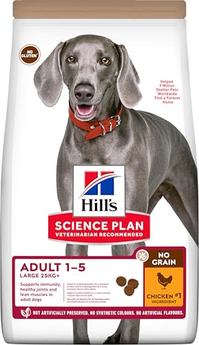 Hill S Science Plan No Grain Adult Large Breed Trockenfutter Geschmack Huhn 12 kg von Hill's