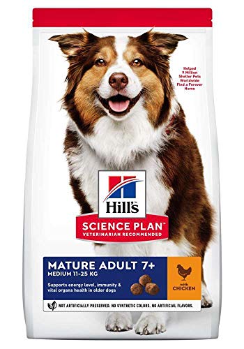 Hill's Canine Mature Adult Senior7+ Huhn 12kg, 1er Pack (1 x 12 kg Packung) von Hill's