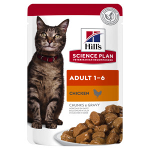 Hill's Optimal Care Pouch Adult Huhn Katzenfutter 2 x 12 Beutel von Hill's