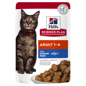 Hill's Optimal Care Pouch Adult Ozeanfisch Katzenfutter 2 x 12 Beutel von Hill's