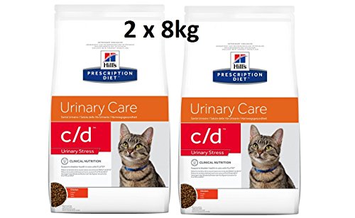 Hills Prescription Diet Feline c/d Urinary Stress: 2 x 8kg Katzenfutter Veterinary Diets von Hills