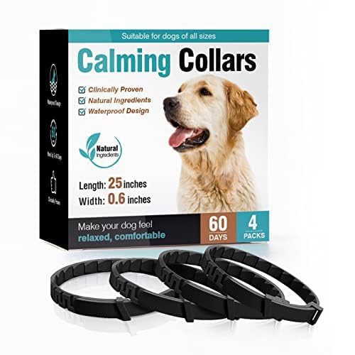 Beruhigendes Halsband für Hunde, Linderung von Angstzuständen, Stress, Pheromon-Halsbänder, Trennung und schlechtes Verhalten, Pheromone, ruhig, hält 60 Tage, 63,5 cm, Größe verstellbar, wasserdicht, von Hillinkit