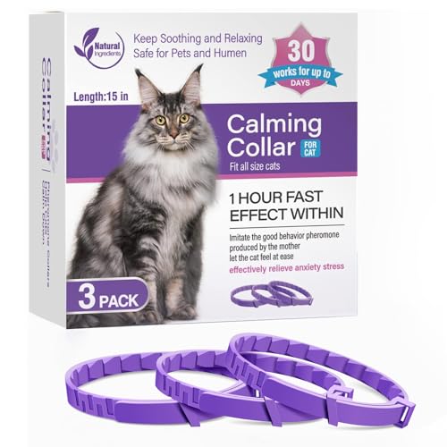 Hillinkit Beruhigendes Halsband für Haustiere, Katzen und Kätzchen, Pheromon-Halsband, effiziente Linderung, reduziert Angst, Stress, beruhigend, entspannend, bequem, verstellbar, für kleine, Hillinkit Beruhigendes Halsband für Haustiere, Katzen und Kätzchen, Pheromon-Halsband, effiziente Linderung, reduziert Angst, Stress, beruhigend, entspannend, bequem, verstellbar, für kleine, von Hillinkit