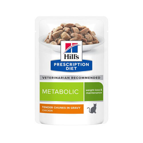 Hill's Prescription Diet Metabolic Weight Management Katzenfutter - Huhn - 12 x 85 g von Hills