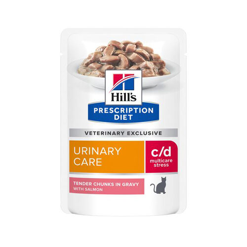 Hill's Prescription Diet c/d Urinary Stress Katzenfutter - Frischebeutel - Huhn - 48 x 85 g von Hills