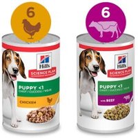 Hill's Science Plan Nassfutter Hund Welpe Huhn und Rind 12x370 g von Hills