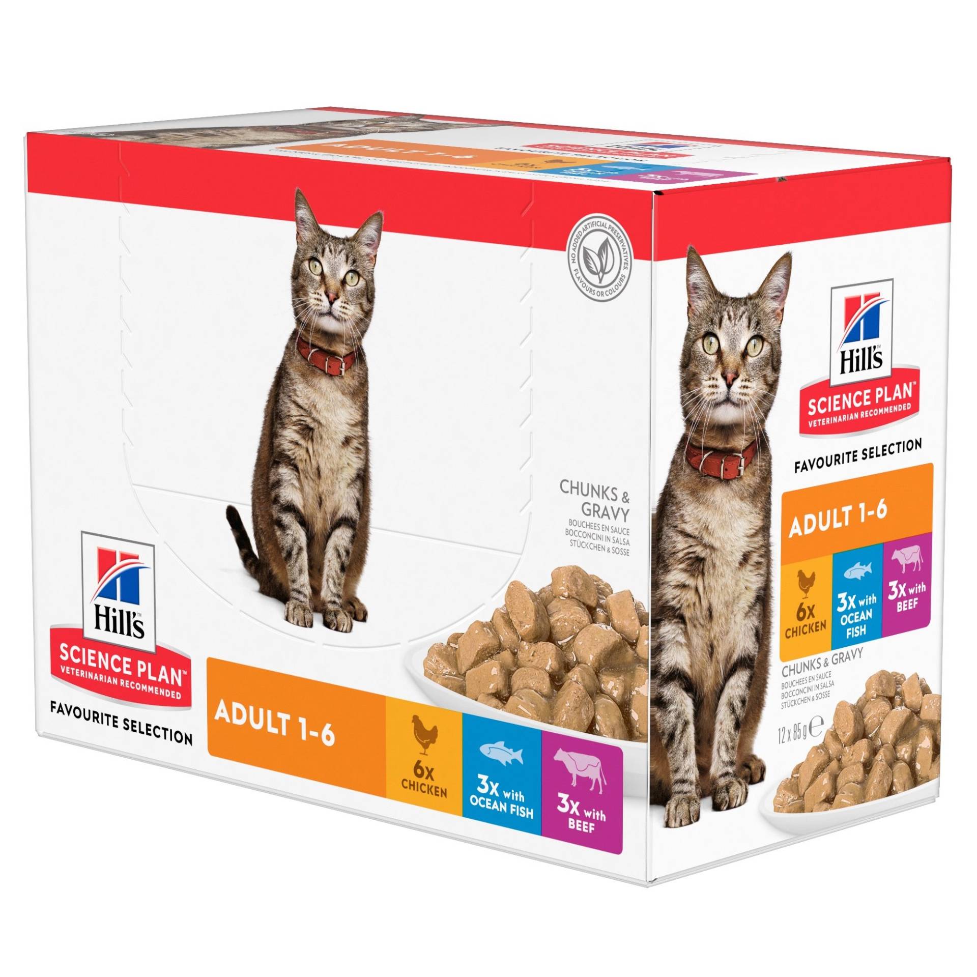 Hill's Science Plan Adult Katzenfutter - Frischebeutel - Huhn - 12 x 85 g von Hills