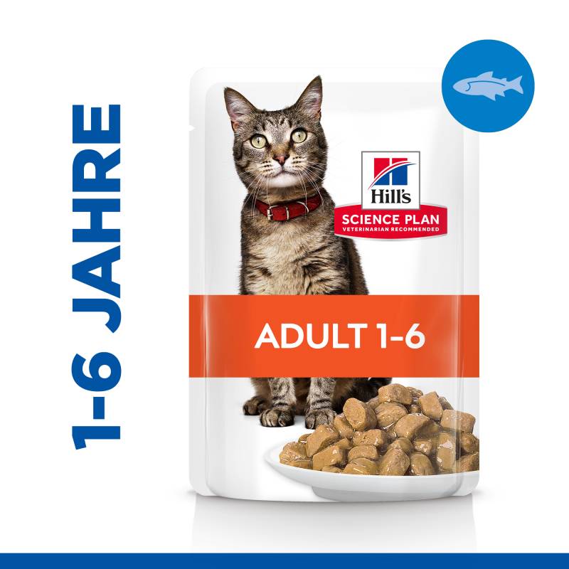 Hill's Science Plan Adult Katzenfutter - Frischebeutel - Meeresfish - 12 x 85 g von Hills