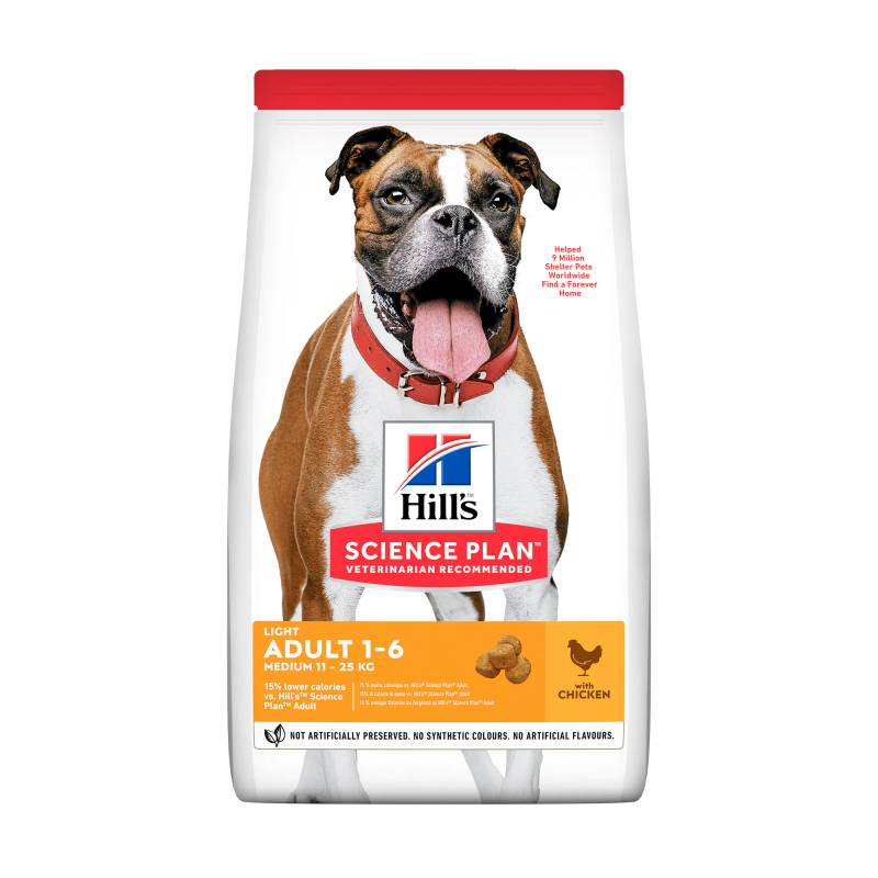 Hill's Science Plan Adult Light Medium Hundefutter - Huhn - 14 kg von Hills