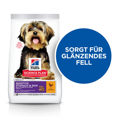 Hill's Science Plan Adult Sensitive Stomach & Skin Small & Mini Hundefutter - 6 kg von Hills