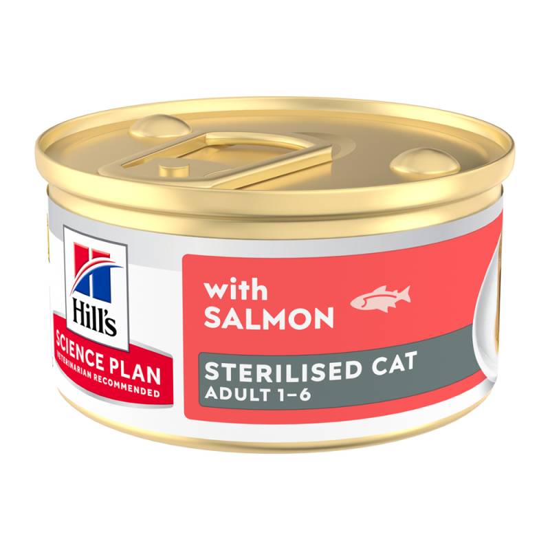 Hill's Science Plan Feline Sterilised Adult Premium Mousse - Lachs - 12 x 85 g Hill's Science Plan Feline Sterilised Adult Premium Mousse - Lachs - 12 x 85 g von Hills