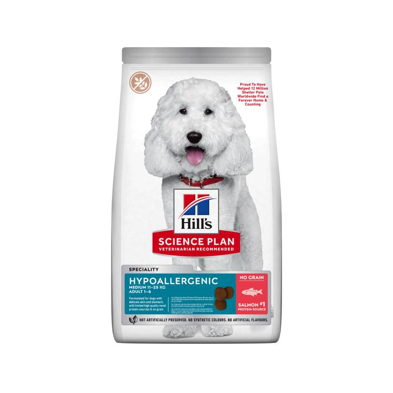 Hill's Science Plan Hypoallergenes Hundefutter Medium Lachs - 14 kg von Hills