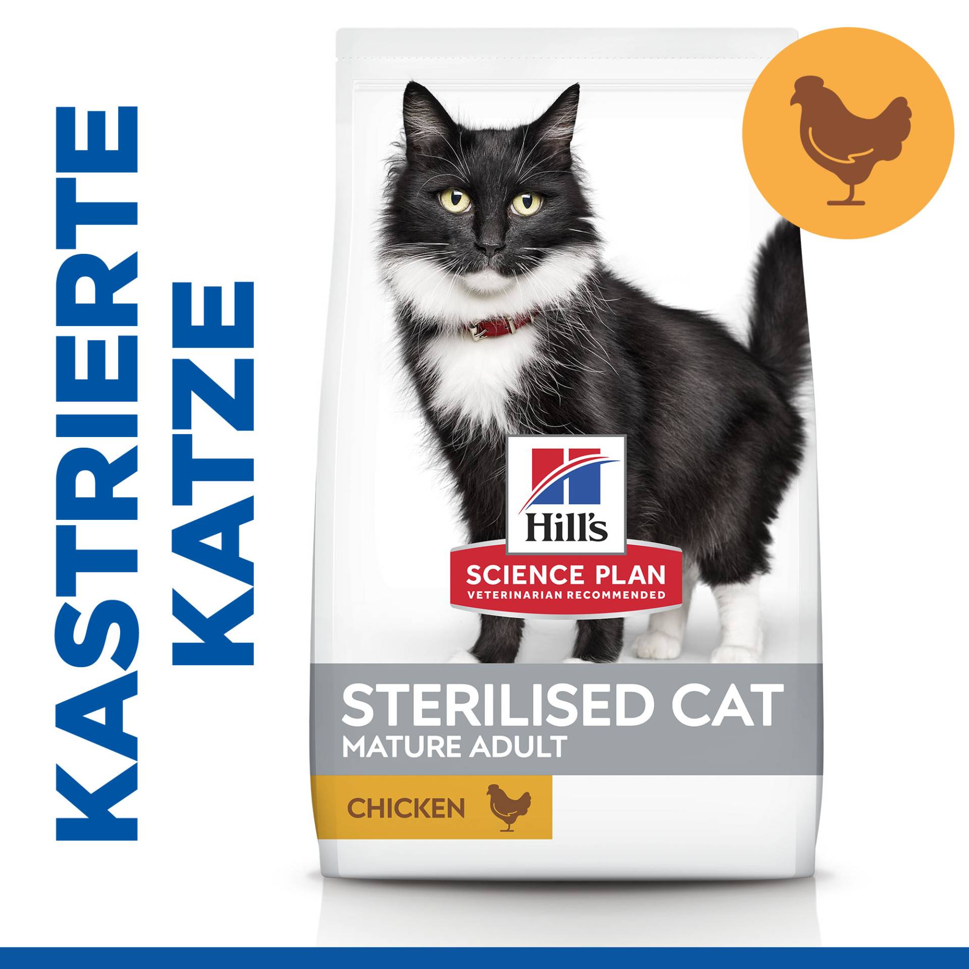 Hill's Science Plan Mature Adult Sterilised Katzenfutter - Huhn - 10 kg von Hills