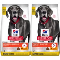 Hill's Science Plan Perfect Digestion Adult Large Breed mit Huhn und Reis 2x14 kg von Hills